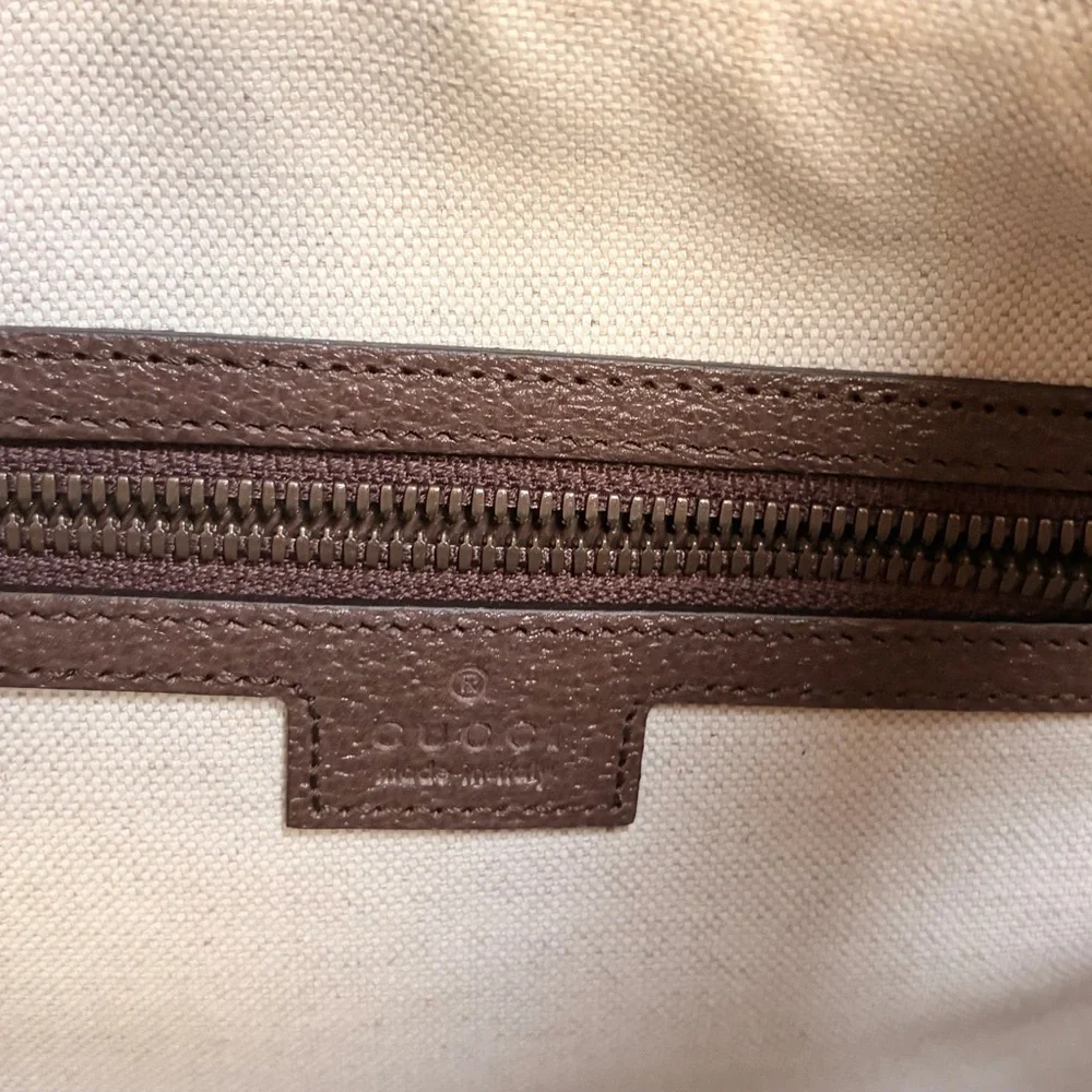Authentic Gucci Ophidia GG Supreme Shoulder Bag Web Stripe Crossbody Brown